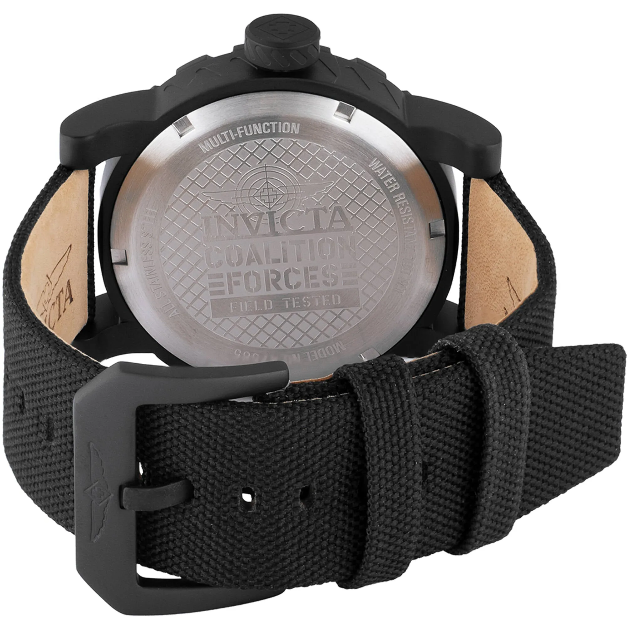 Invicta Men's Watch - I-Force Quartz Fixed Bezel Black Dial Strap Day-Date | 47585