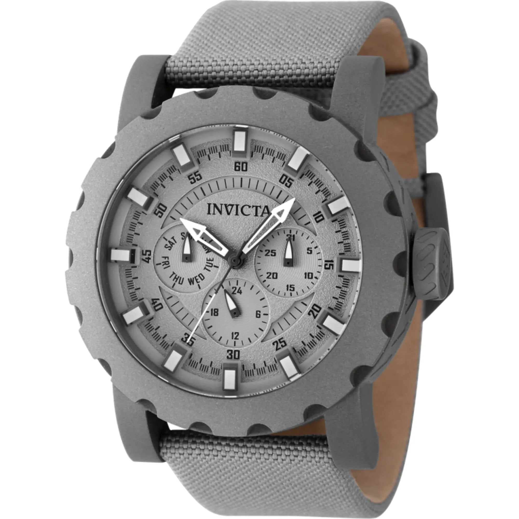 Invicta Men's Watch - I-Force Quartz Titanium Dial Light Grey Nylon Strap | 47584