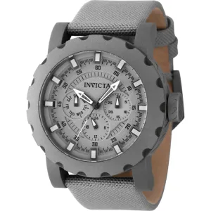 Invicta Men's Watch - I-Force Quartz Titanium Dial Light Grey Nylon Strap | 47584