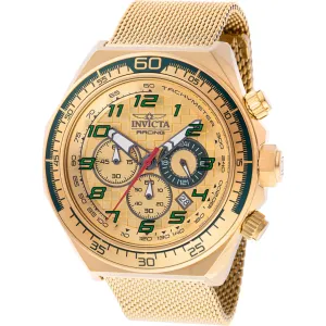 Invicta Men's Watch - Invicta Racing Chronograph Gold Tone Dial Mesh Bracelet | 47902