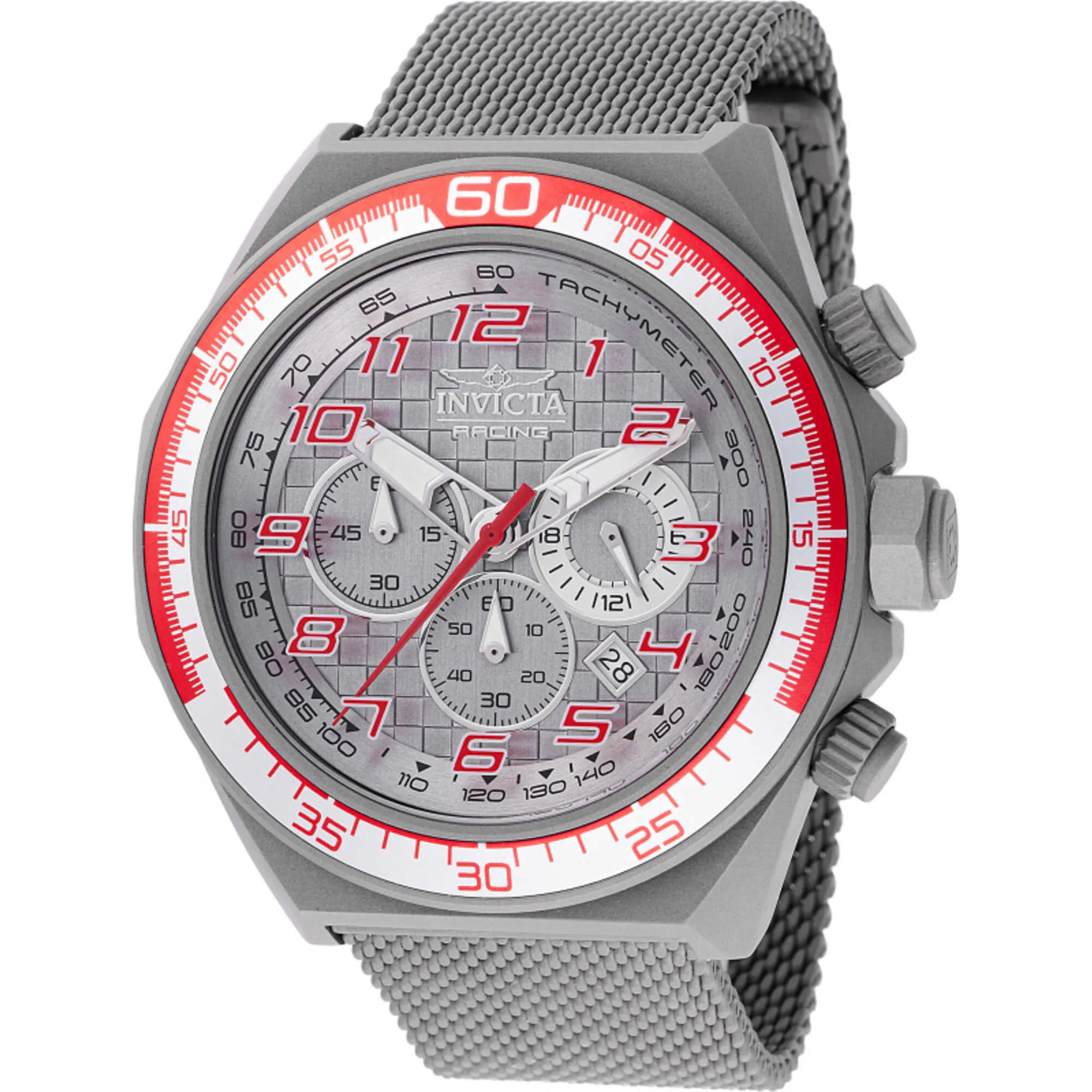 Invicta Men's Watch - Invicta Racing Chronograph Grey Dial Mesh Bracelet | 47904