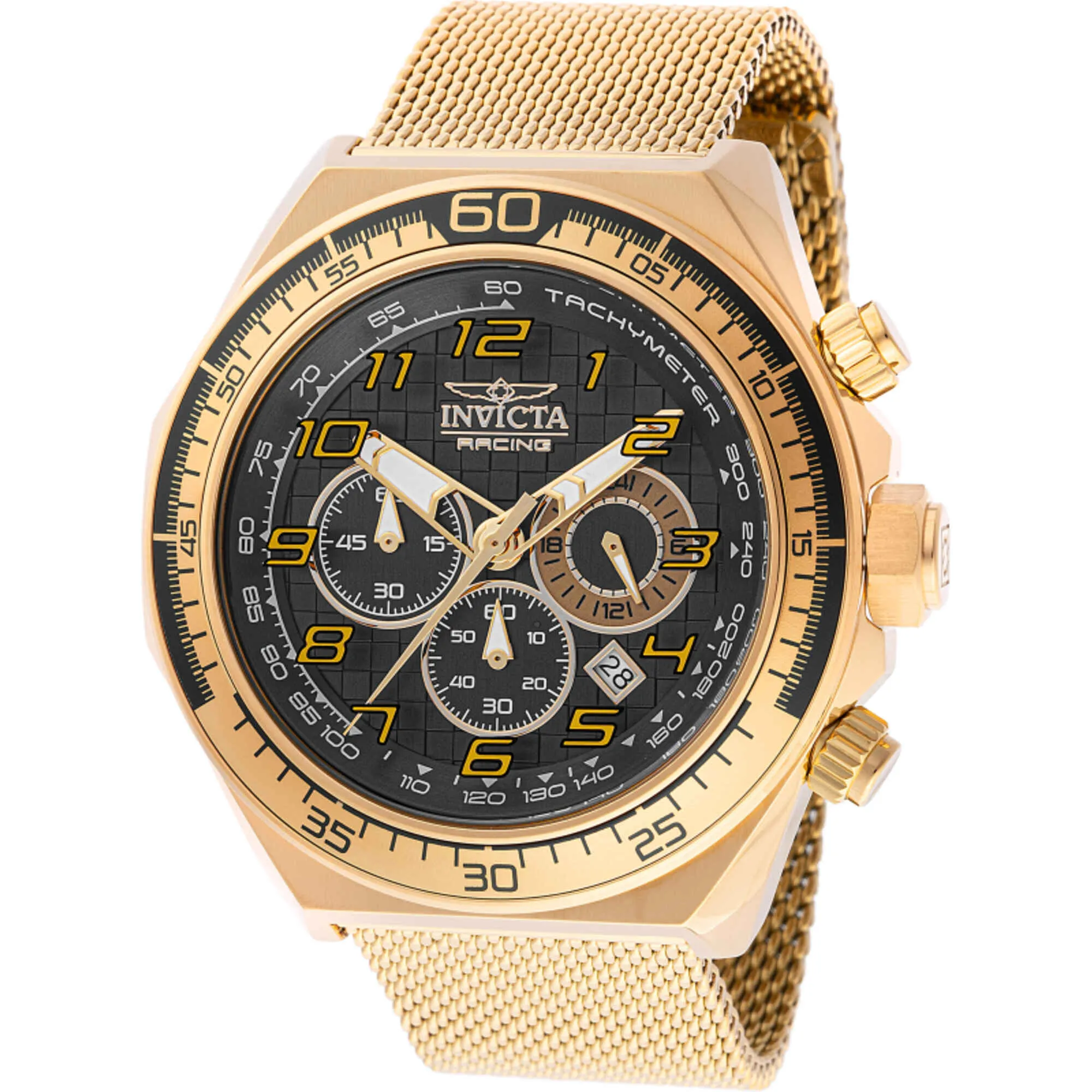 Invicta Men's Watch - Invicta Racing Chronograph Yellow Gold Mesh Bracelet | 47903