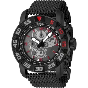 Invicta Men's Watch - Invicta Racing Grey, Red, Black Bezel Mesh Bracelet | 48056