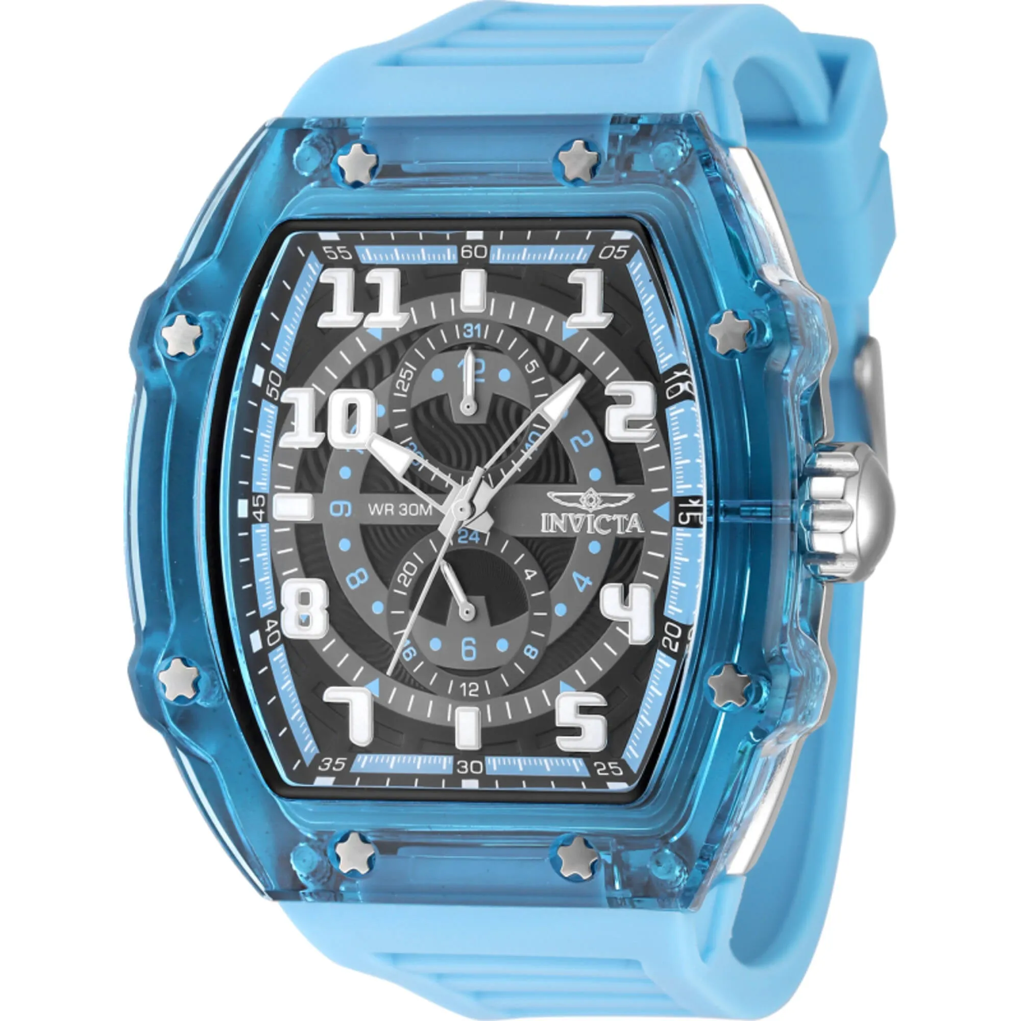 Invicta Men's Watch - Invicta Racing Quartz Black Dial Blue Silicone Strap | 48444