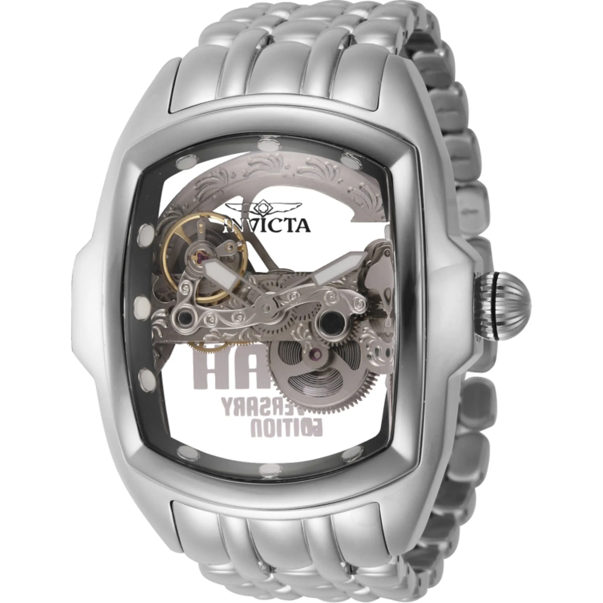 Invicta Men's Watch - Lupah Automatic Black and Silver Ghost Bridge Dial Steel | 45894