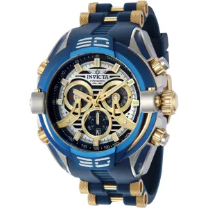 Invicta Men's Watch - Mammoth Quartz Chronograph Silver, Gold Tone Dial | 37531