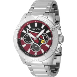 Invicta Men's Watch - NFL Arizona Cardinals Chrono Black and Red Dial Bracelet - 47960