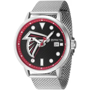 Invicta Men's Watch - NFL Atlanta Falcons Black Dial Steel Mesh Bracelet | 47982