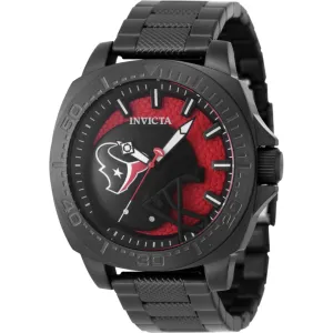 Invicta Men's Watch - NFL Houston Texans Red and Blue Dial Black Bracelet | 47891