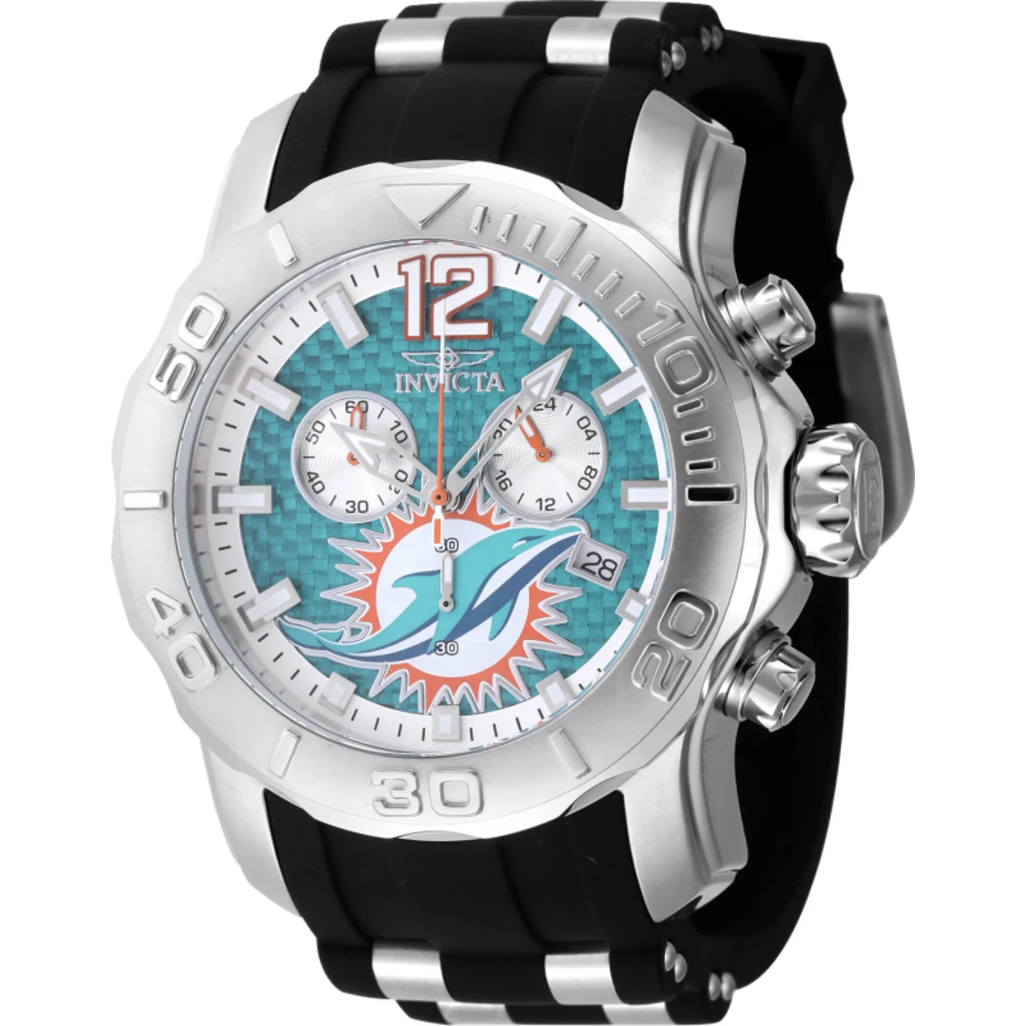 Invicta Men's Watch - NFL Miami Dolphins Chronograph Light Blue Dial Strap | 48004