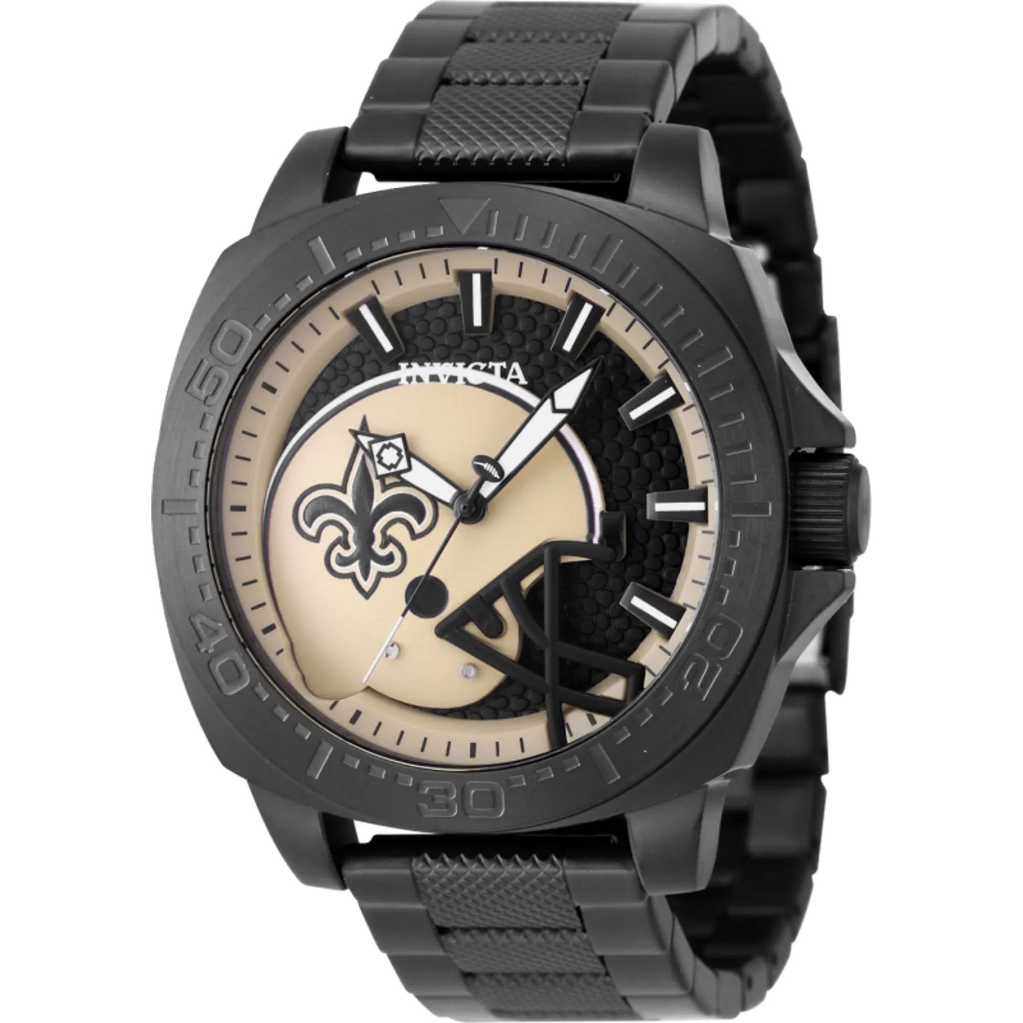 Invicta Men's Watch - NFL New Orleans Saints Quartz Beige and Black Dial | 47880