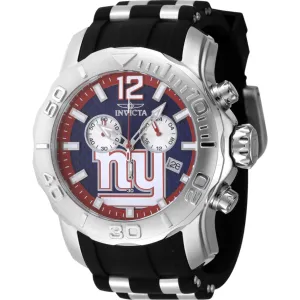 Invicta Men's Watch - NFL New York Giants Chronograph Steel and Rubber Strap | 48006