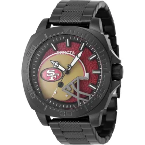 Invicta Men's Watch - NFL San Francisco 49ers Quartz Black Steel Bracelet | 47870