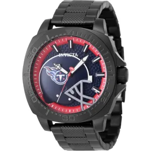 Invicta Men's Watch - NFL Tennessee Titans Red and Blue Dial Black Bracelet | 47897