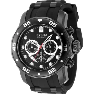 Invicta Men's Watch - Ocean Voyage Chronograph Quartz Black Dial Strap | 48668