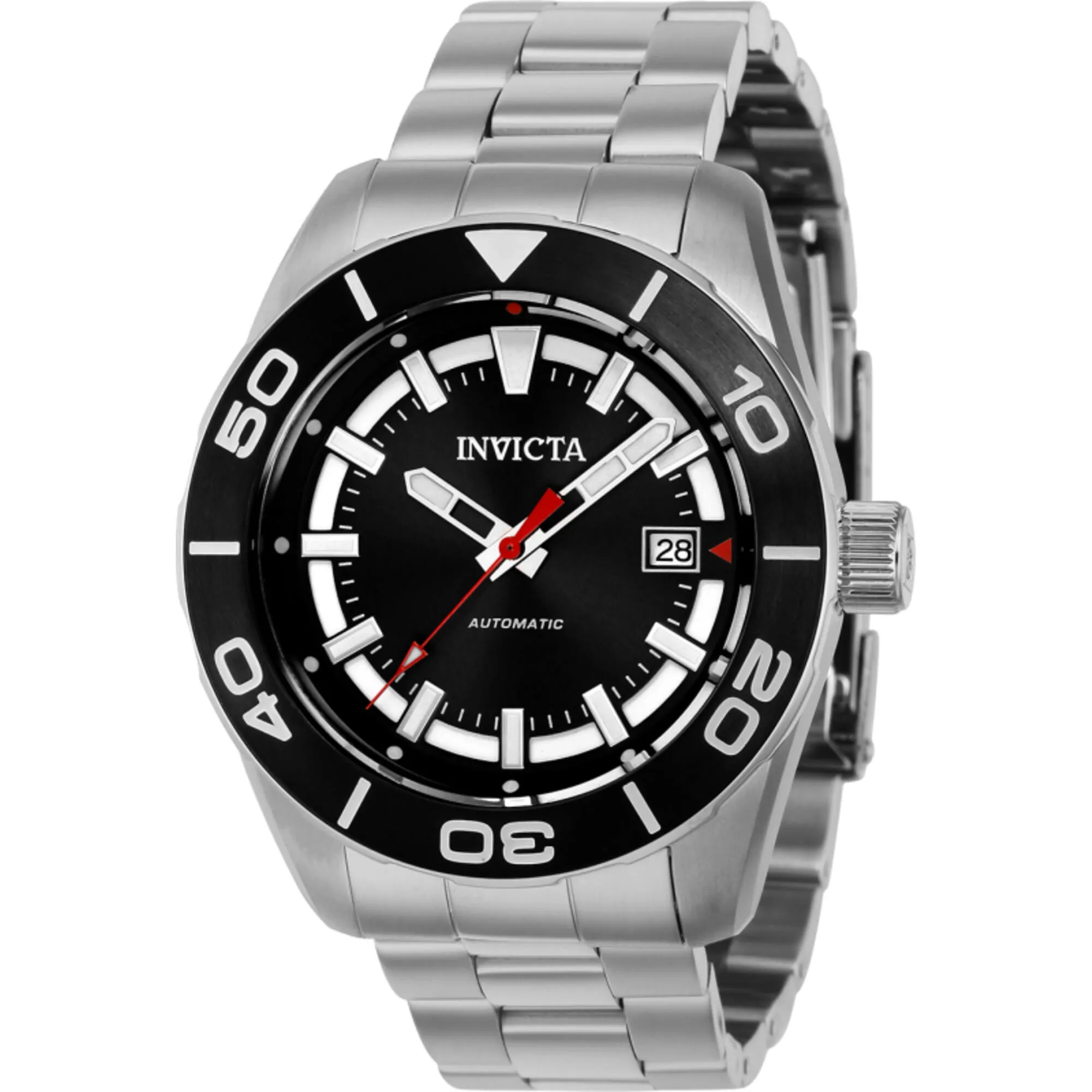 Invicta Men's Watch - Pro Diver Automatic Black and Silver Tone Dial Bracelet | 38664
