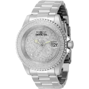 Invicta Men's Watch - Pro Diver Automatic Diamond Rhodium Dial Bracelet | 45619