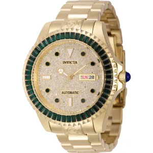 Invicta Men's Watch - Pro Diver Automatic Gold Tone and Crystal Pave Dial | 45660