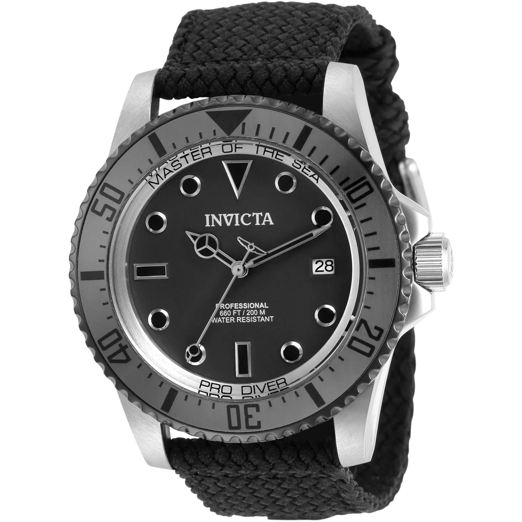 Invicta Men's Watch - Pro Diver Automatic Grey Dial Black Polyester Strap | 31485