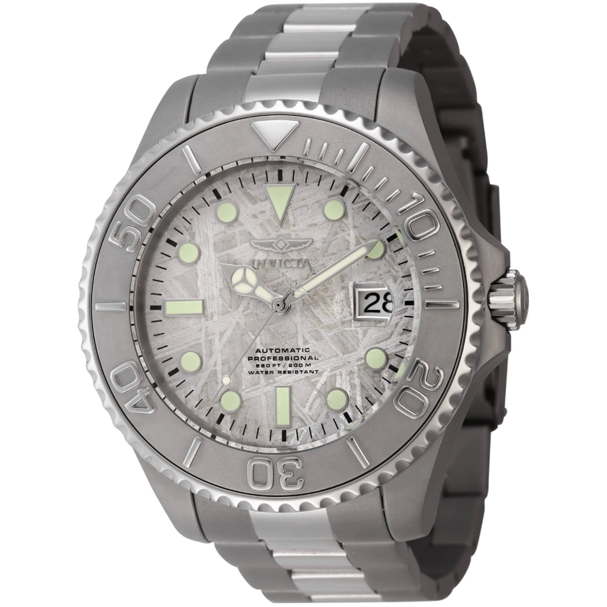 Invicta Men's Watch - Pro Diver Automatic Rhodium Dial Titanium Bracelet | 45673