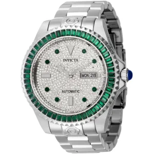Invicta Men's Watch - Pro Diver Automatic Silver Tone and Pave Dial Bracelet | 33056