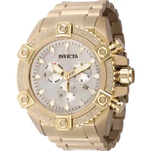 Invicta Men's Watch - Pro Diver Chrono White Mop Dial Yellow Gold Bracelet | 45766
