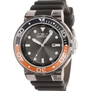 Invicta Men's Watch - Pro Diver Date Transparent Black Silicone Strap Quartz | 38887