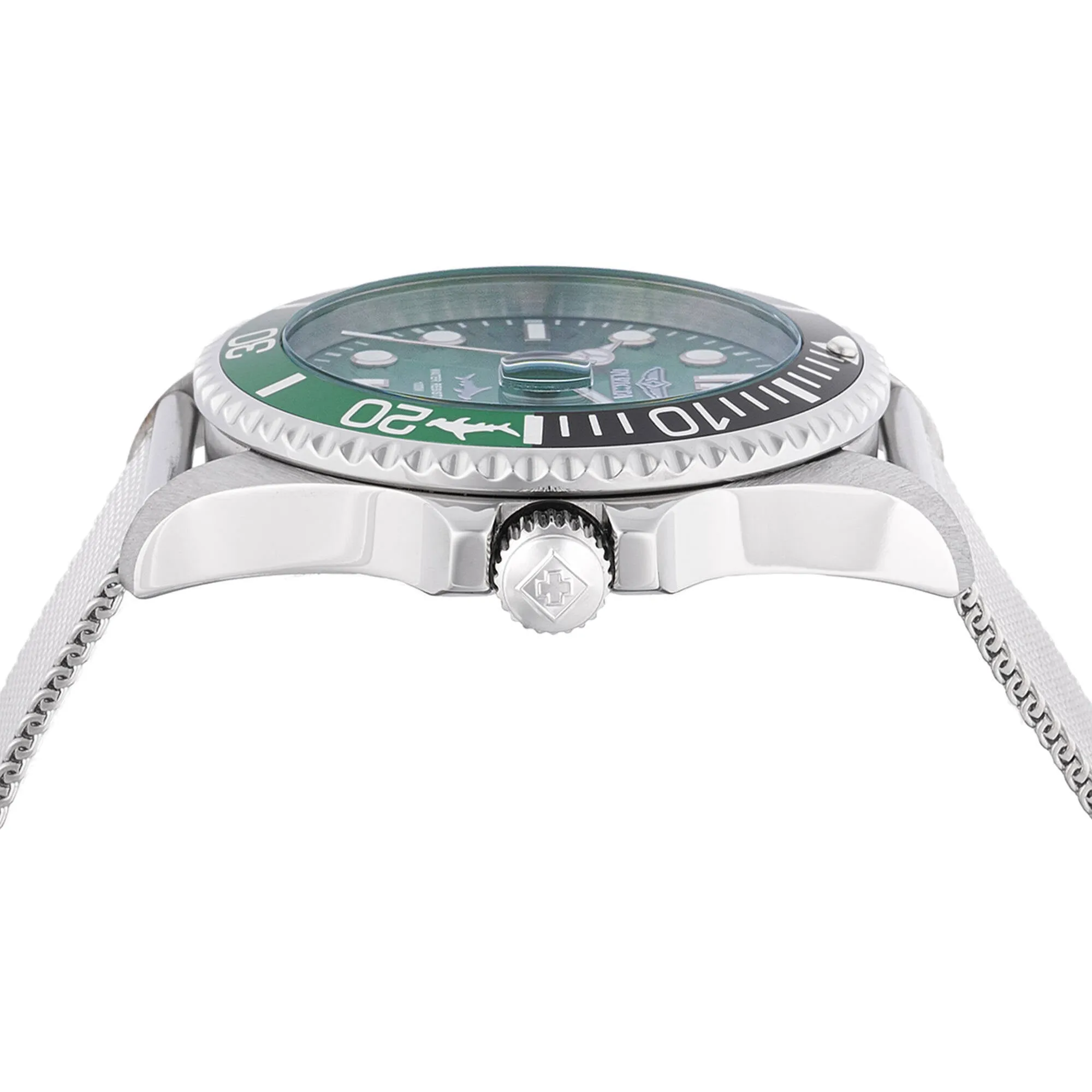 Invicta Men's Watch - Pro Diver Green Dial Stainless Steel Mesh Bracelet | 47174