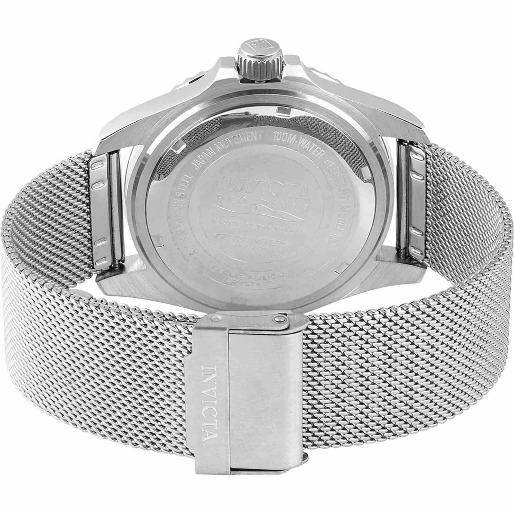 Invicta Men's Watch - Pro Diver Green Dial Stainless Steel Mesh Bracelet | 47174