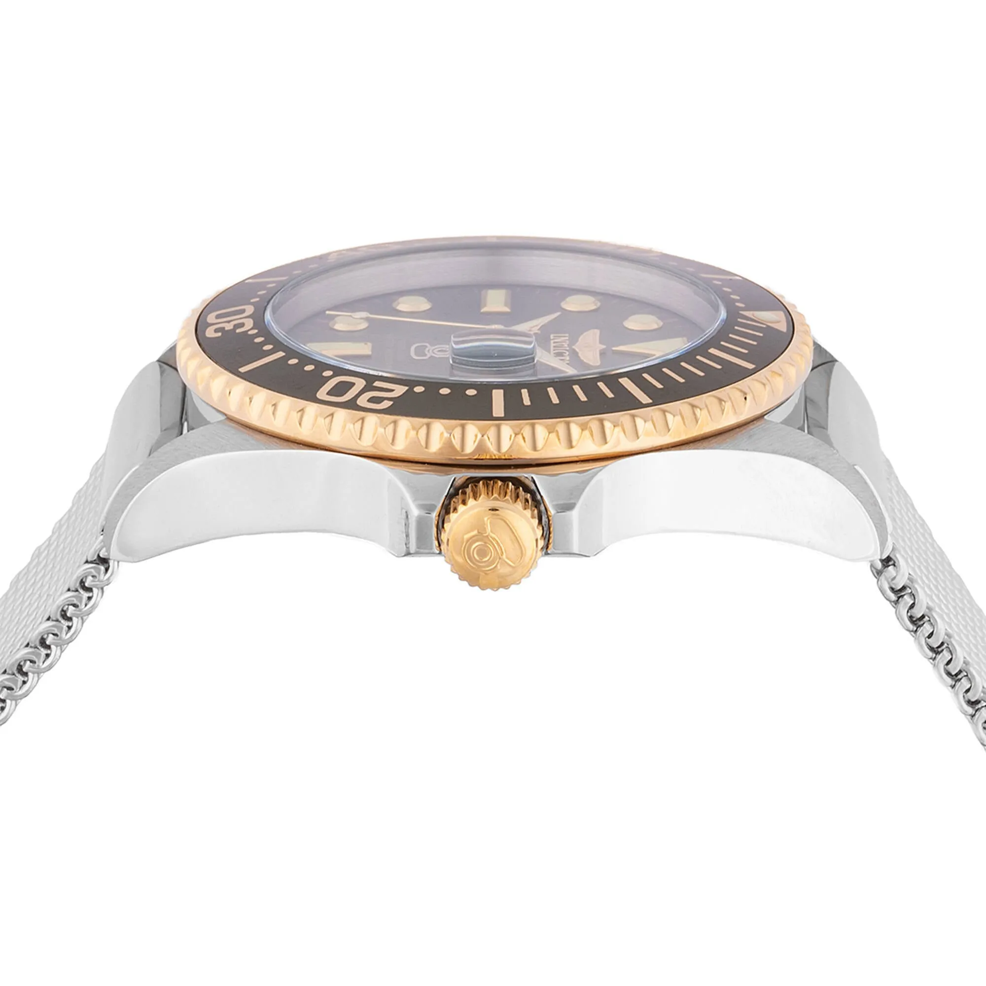 Invicta Men's Watch - Pro Diver Military Green Dial Silver Steel Bracelet | 48217