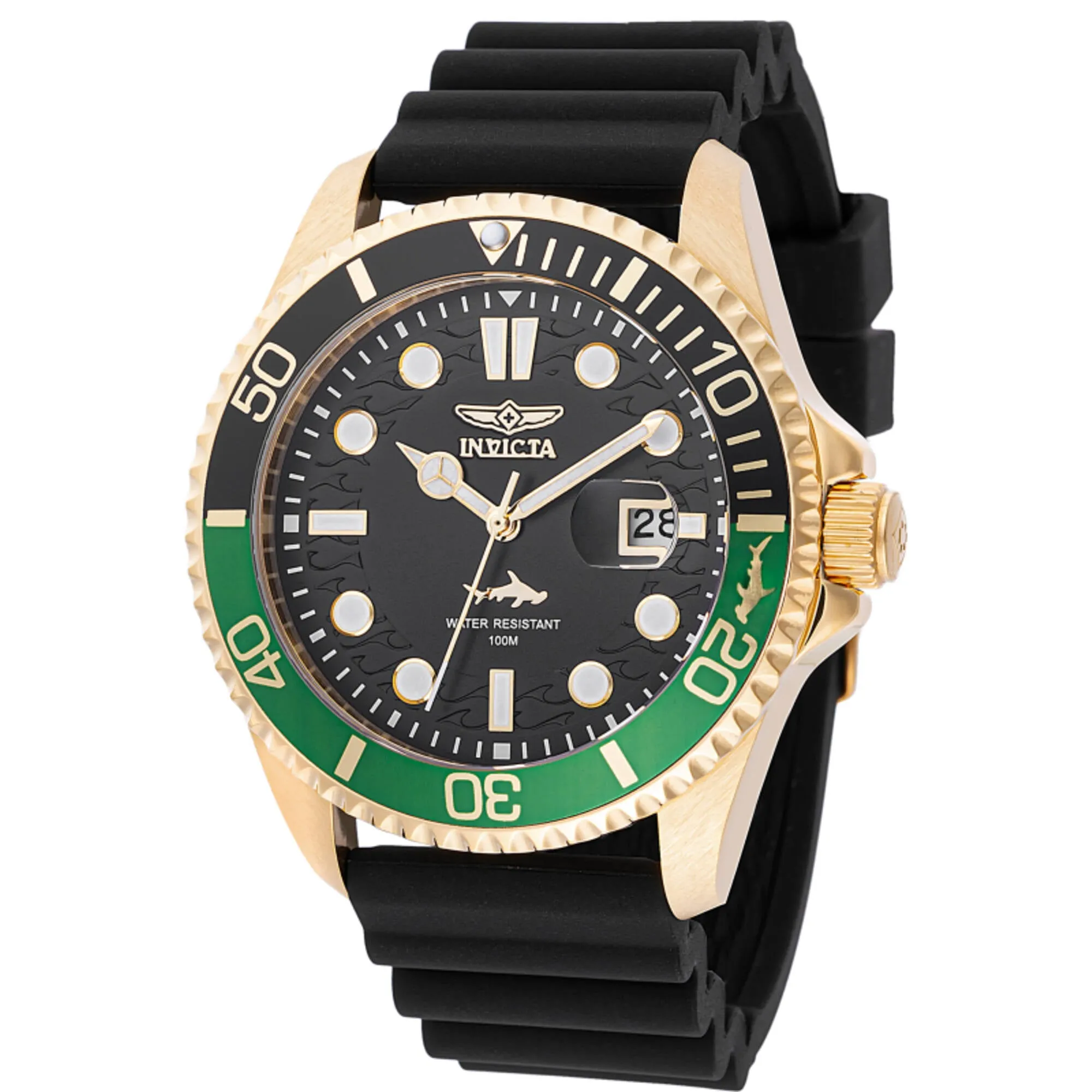 Invicta Men's Watch - Pro Diver Quartz Black Dial Silicone Rubber Strap Date | 47168