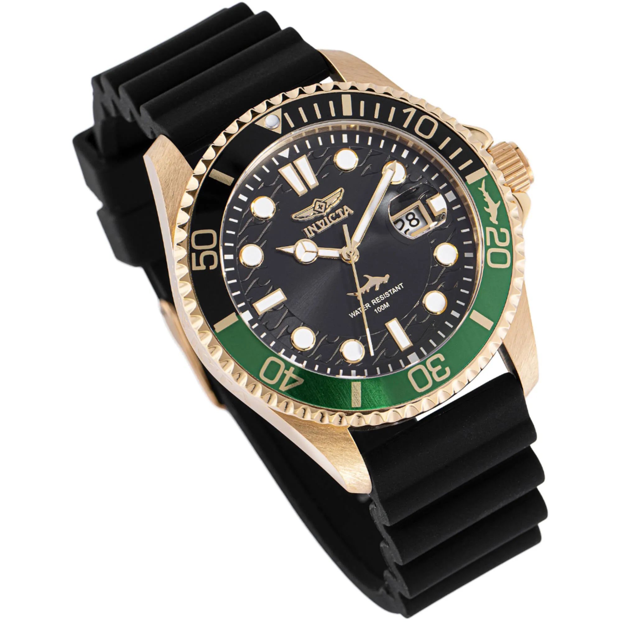 Invicta Men's Watch - Pro Diver Quartz Black Dial Silicone Rubber Strap Date | 47168