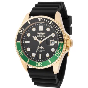Invicta Men's Watch - Pro Diver Quartz Black Dial Silicone Rubber Strap Date | 47168