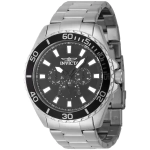 Invicta Men's Watch - Pro Diver Quartz Black Dial Stainless Steel Bracelet | 46898
