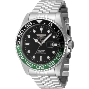 Invicta Men's Watch - Pro Diver Quartz Black Dial Stainless Steel Bracelet | 48387
