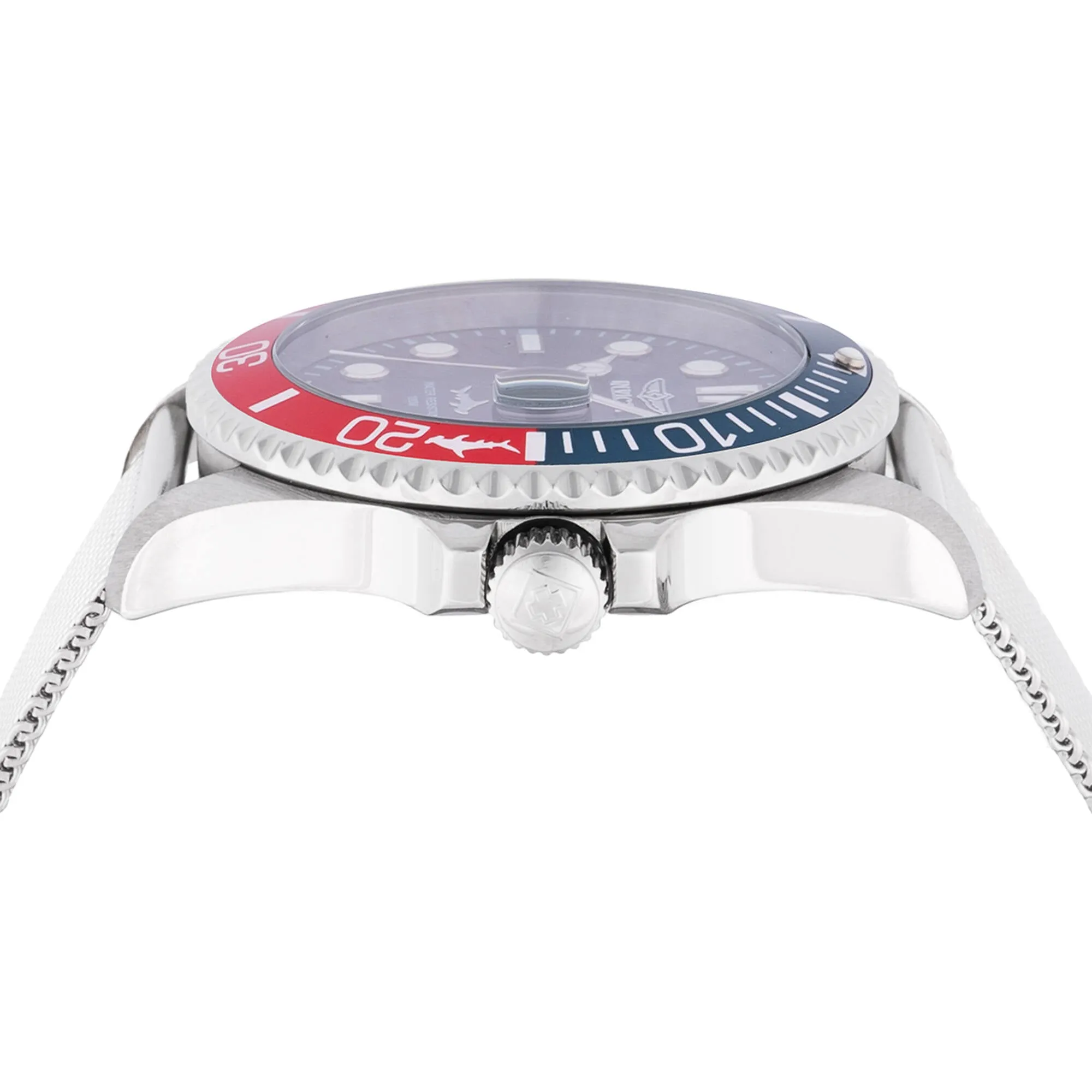 Invicta Men's Watch - Pro Diver Quartz Blue Dial Silver Mesh Bracelet Date | 47175