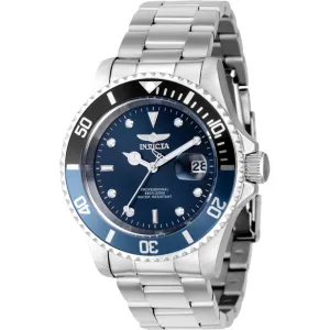 Invicta Men's Watch - Pro Diver Quartz Blue Dial Stainless Steel Bracelet | 43545