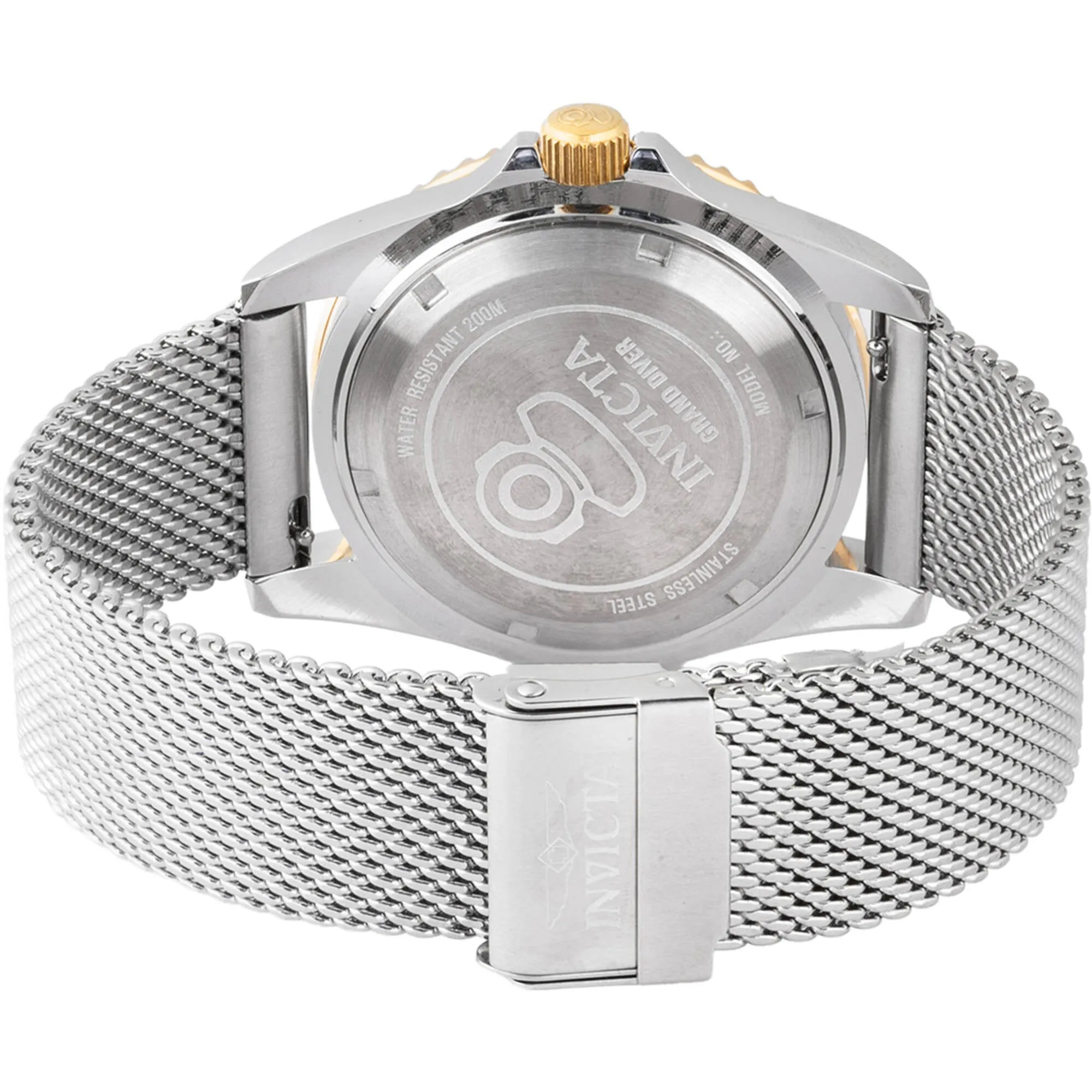 Invicta Men's Watch - Pro Diver Quartz Gold Tone Dial Silver Steel Bracelet | 48216