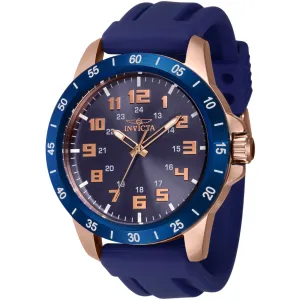 Invicta Men's Watch - Pro Diver Quartz Roce Gold Case Blue Silicone Strap | 40001