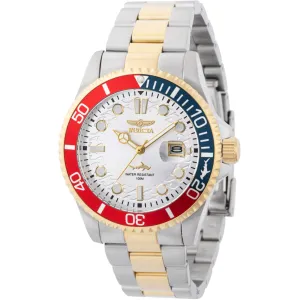 Invicta Men's Watch - Pro Diver Quartz Silver Dial Two Tone Steel Bracelet | 44707