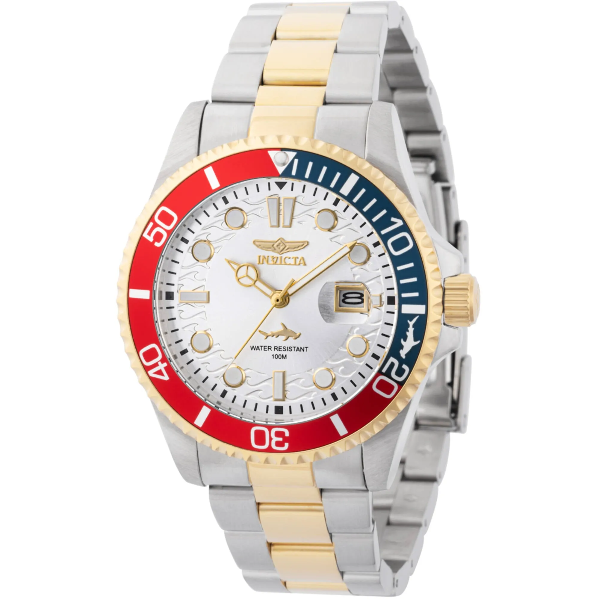 Invicta Men's Watch - Pro Diver Quartz Silver Dial Two Tone Steel Bracelet | 44707