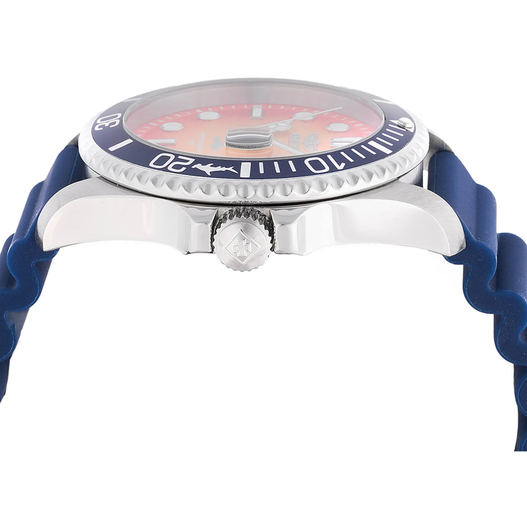Invicta Men's Watch - Pro Diver Rotating Bezel Quartz Orange Dial Blue Strap | 47169