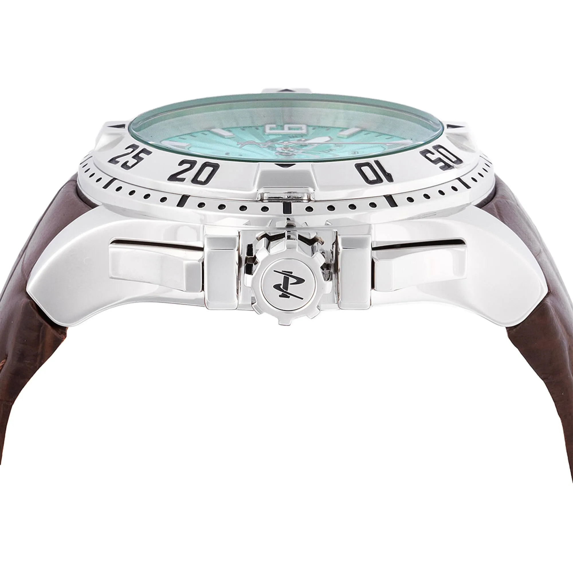 Invicta Men's Watch - Reserve Chronograph Turquoise Dial Leather Strap Date | 47712