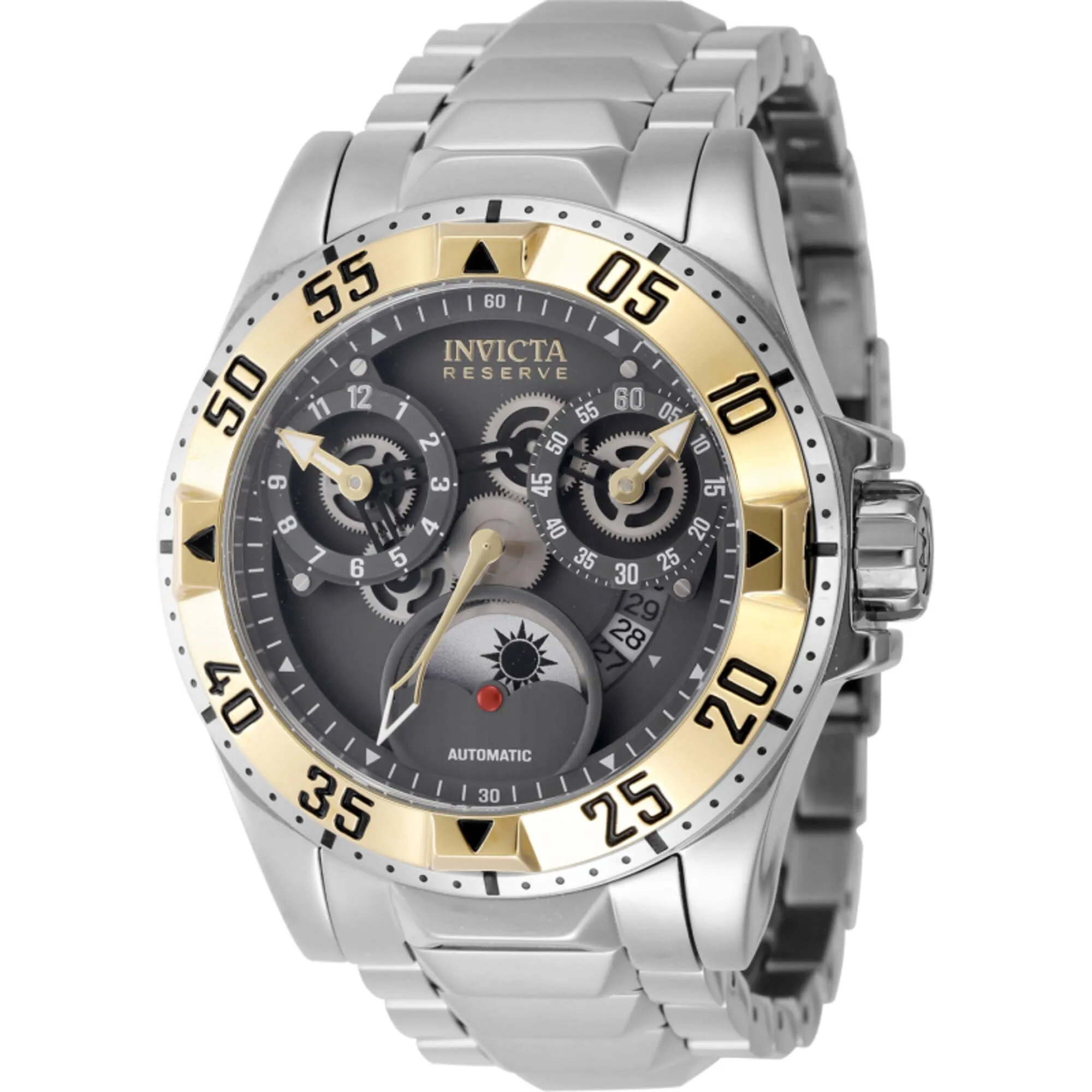 Invicta Men's Watch - Reserve Excursion Automatic Silver Steel Bracelet Date | 47573