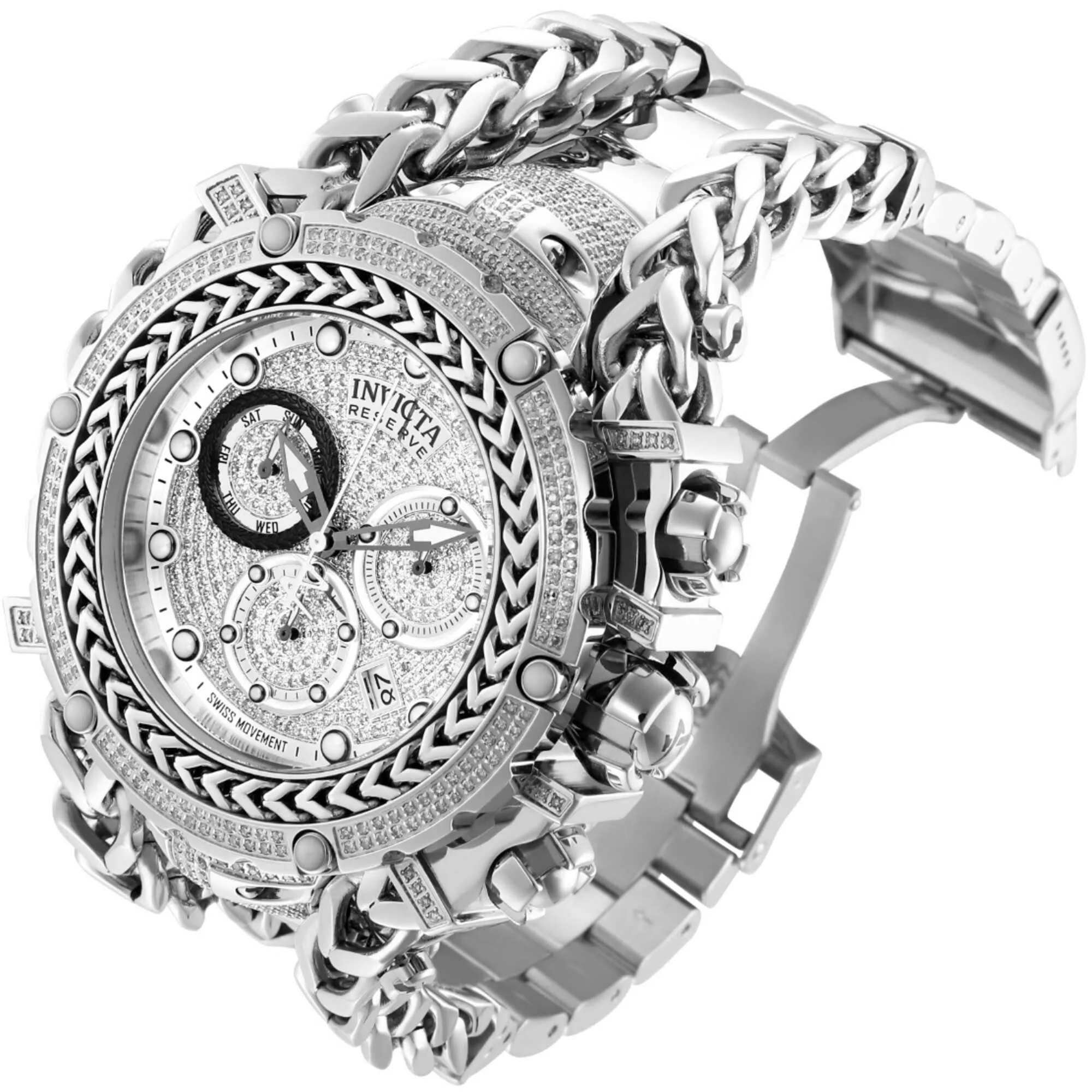 Invicta Men's Watch - Reserve Gladiator Diamond Stainless Steel Bracelet | 35057
