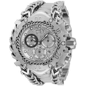 Invicta Men's Watch - Reserve Gladiator Silver Tone Pave and Gunmetal Dial | 34441