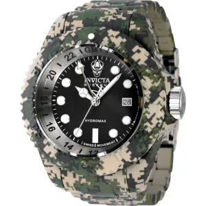 Invicta Men's Watch - Reserve Quartz Black Dial Aqua Plated Bracelet Dive | 40462