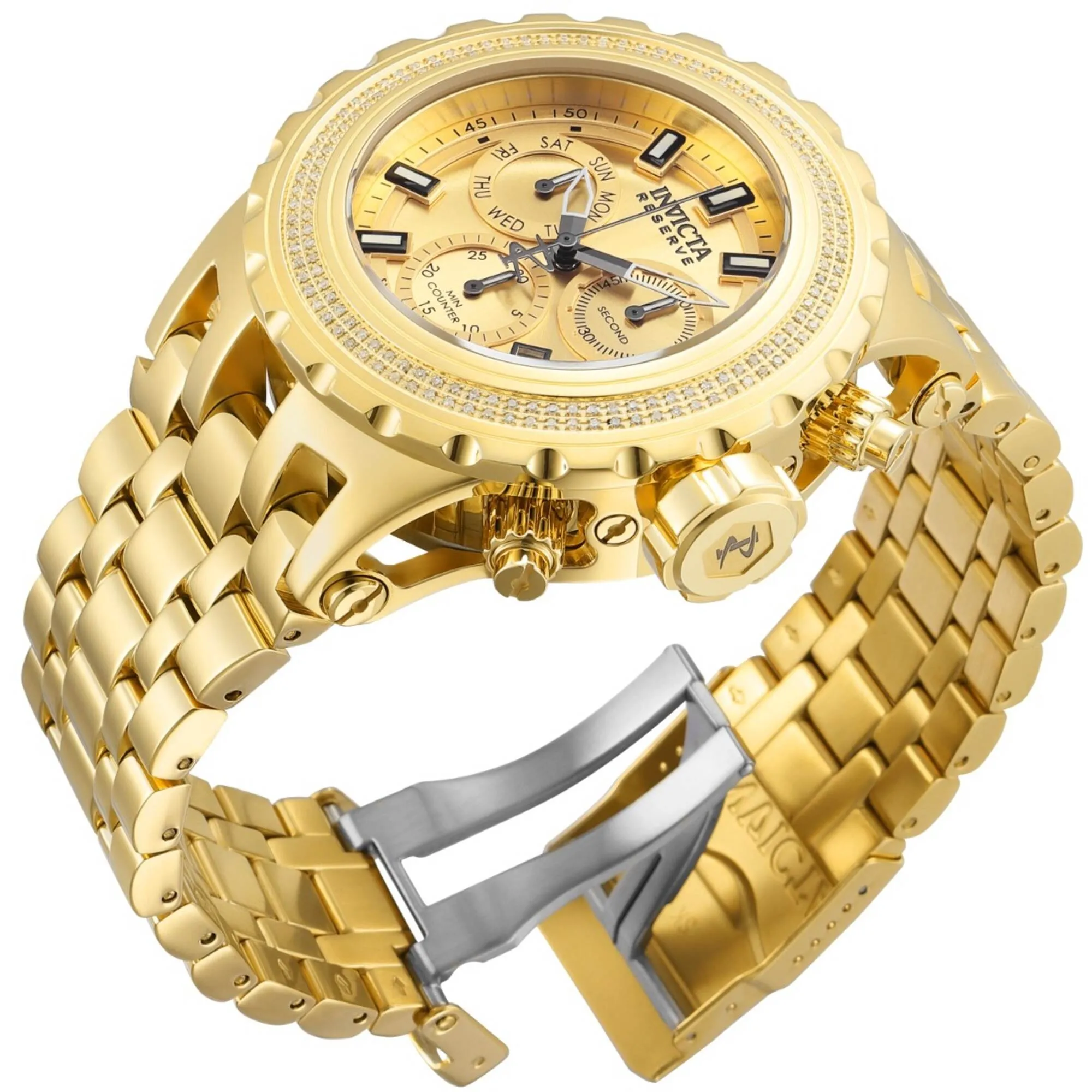 Invicta Men's Watch - Reserve Specialty Subaqua Chrono Gold Tone Dial Diamond | 37325