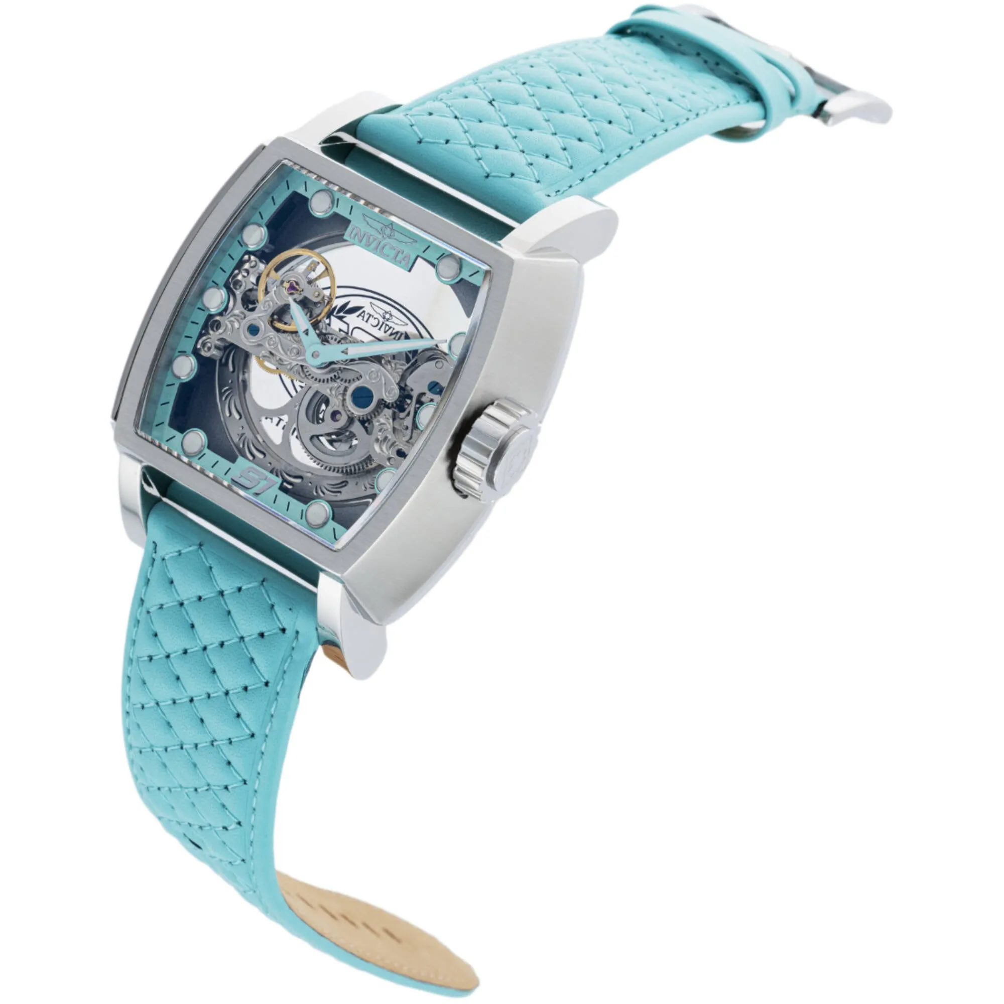 Invicta Men's Watch - S1 Rally Automatic Ghost Bridge Dial Turquoise Strap | 45995