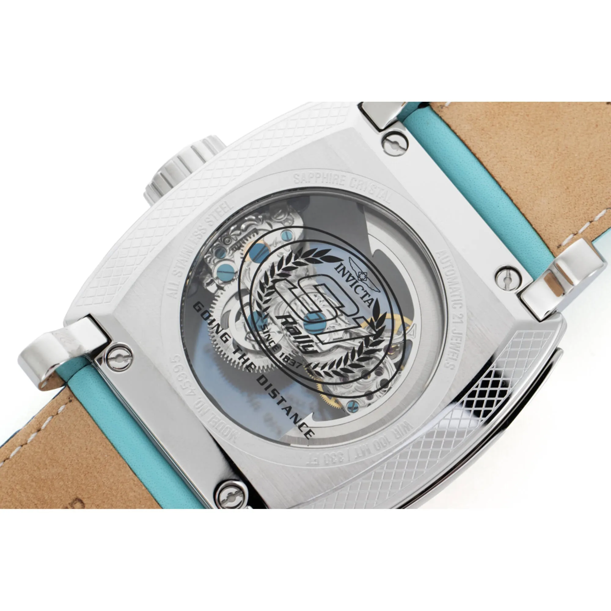 Invicta Men's Watch - S1 Rally Automatic Ghost Bridge Dial Turquoise Strap | 45995